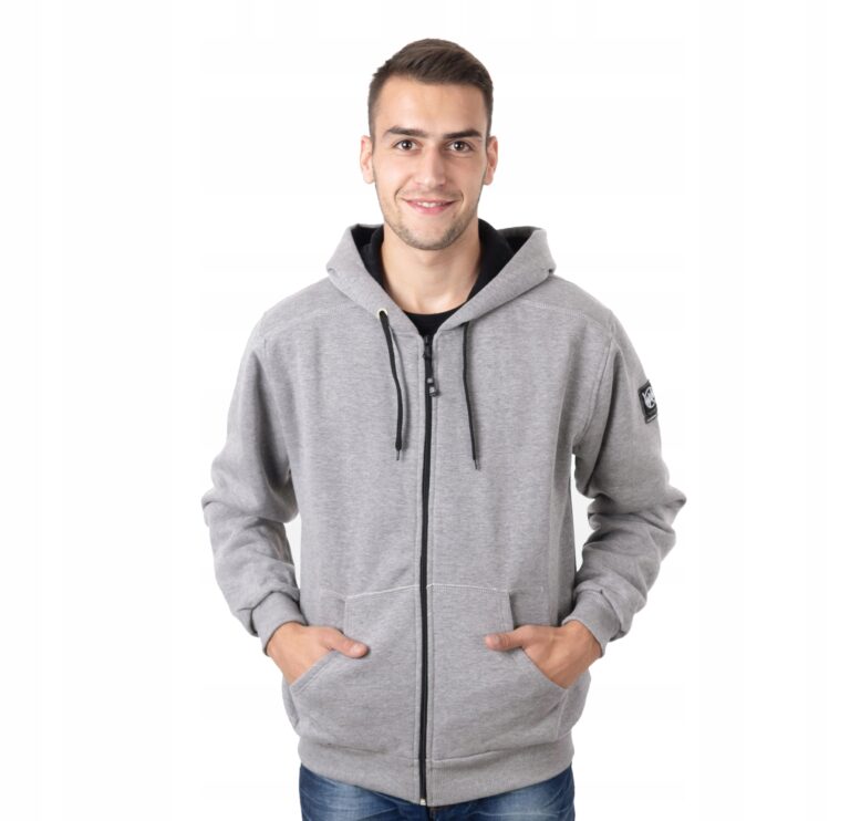 Bluza Męska Rozsuwana z Kapturem Angeles XXL melanż