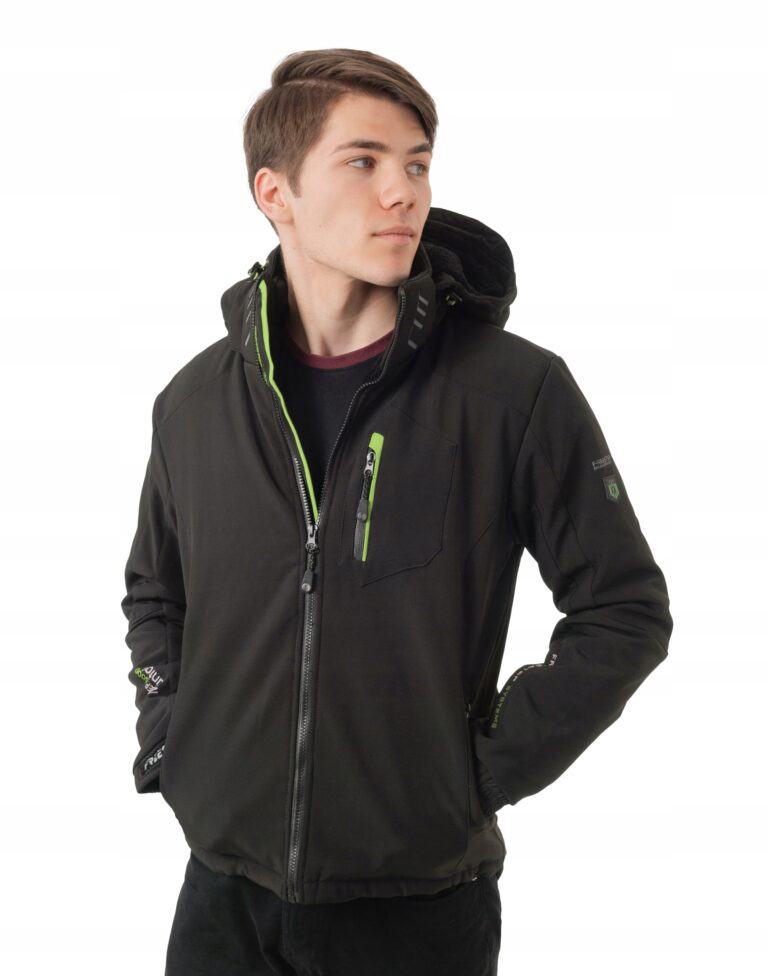 Sportowa Kurtka Męska Ocieplana Softshell D81 S zielony