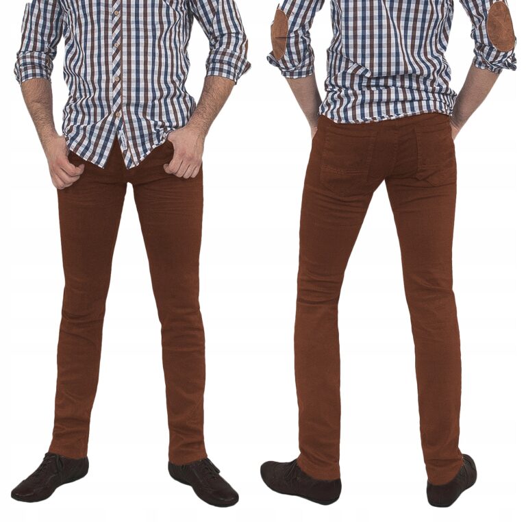 Spodnie Męskie Rurki Bawełniane 5827 W32 PRZECENA