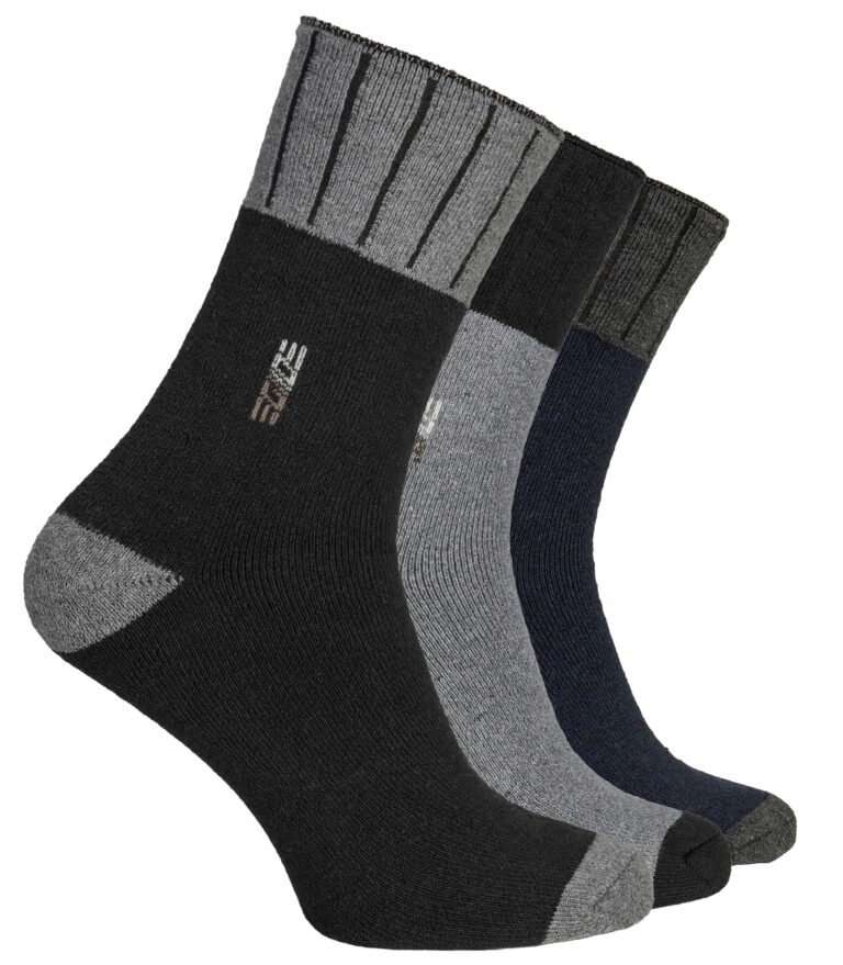 3 Skarpety Męskie Nieuciskowe Bambus PA6649 40-43