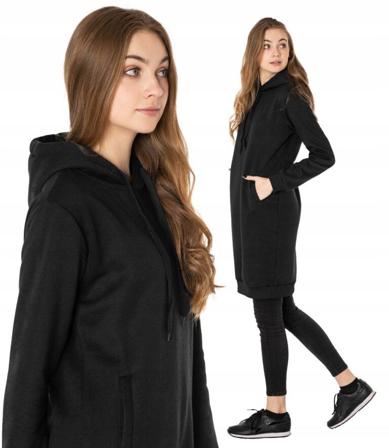 Ciepła Długa Bluza Bawełniana Damska 10005-02 r M