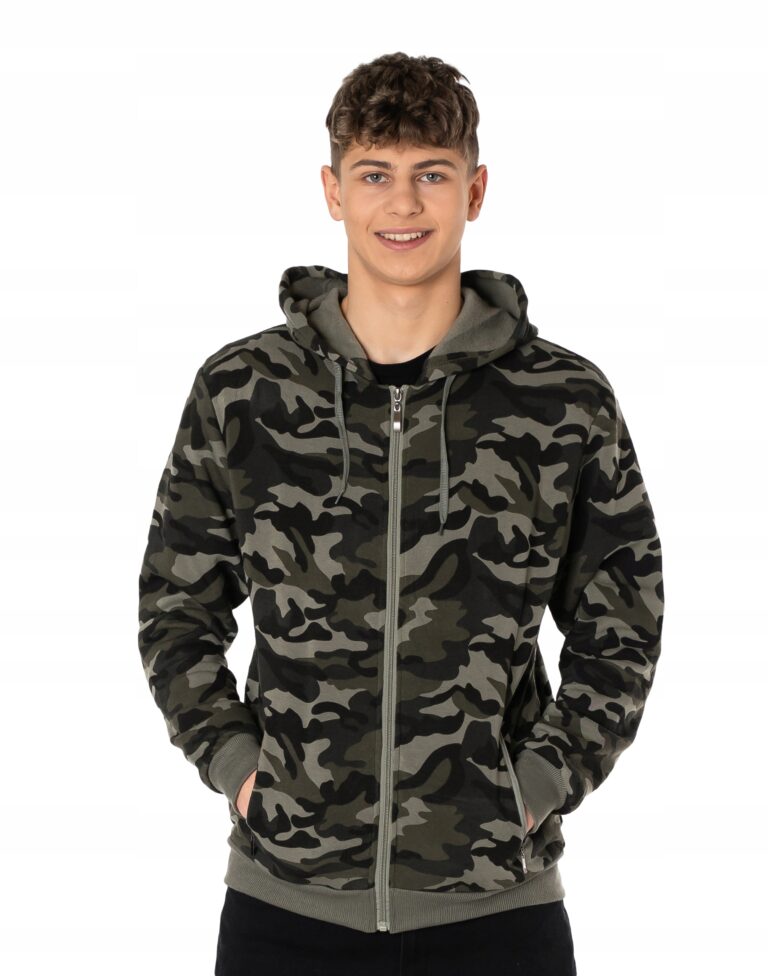 Bluza Męska Moro Rozsuwana z Kapturem 2304-01 r XL