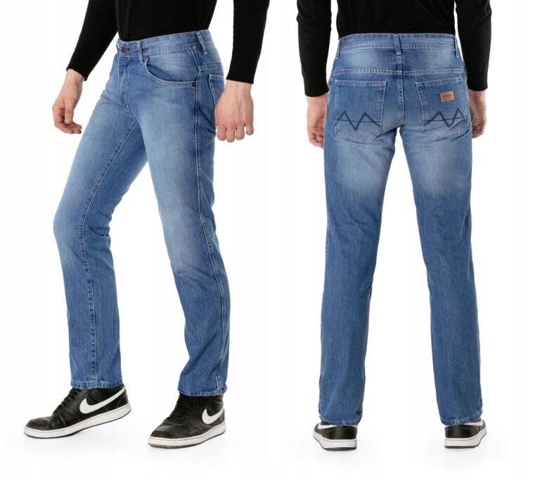 Jasne Jeansy Spodnie Męskie HUNTER 110/SN1 W34 L30