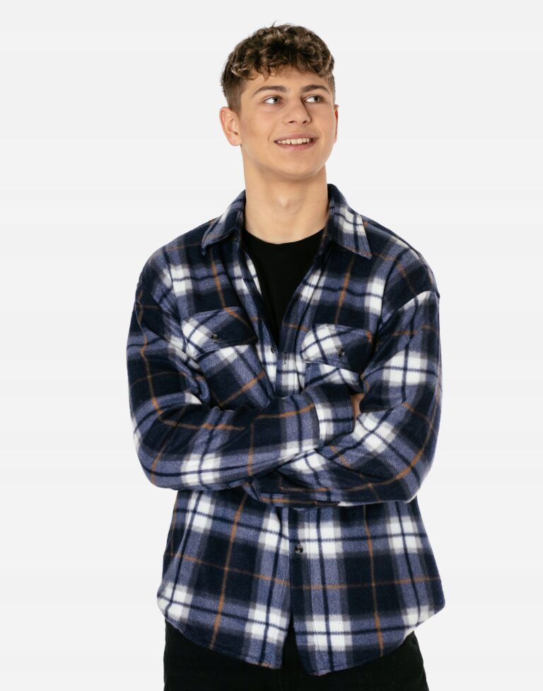 Ciepła Koszula Polarowa Ocieplana 8014-14 XXL/3XL