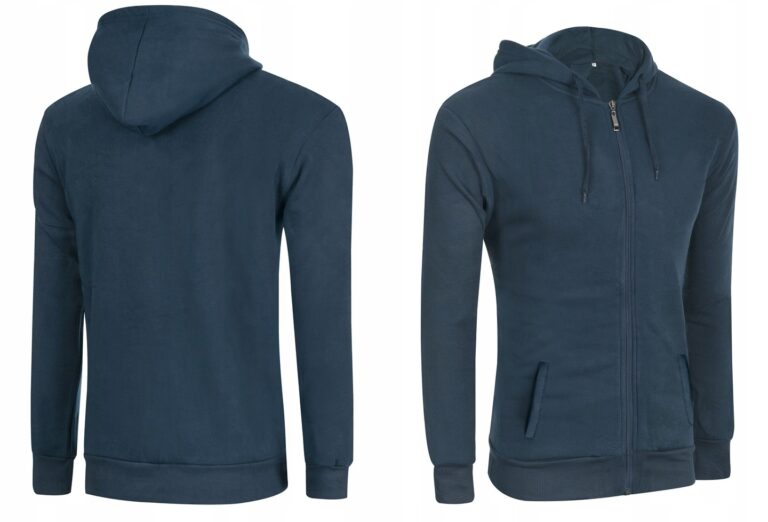 Duża Bluza Męska Rozsuwana z Kapturem 244-03 r 7XL