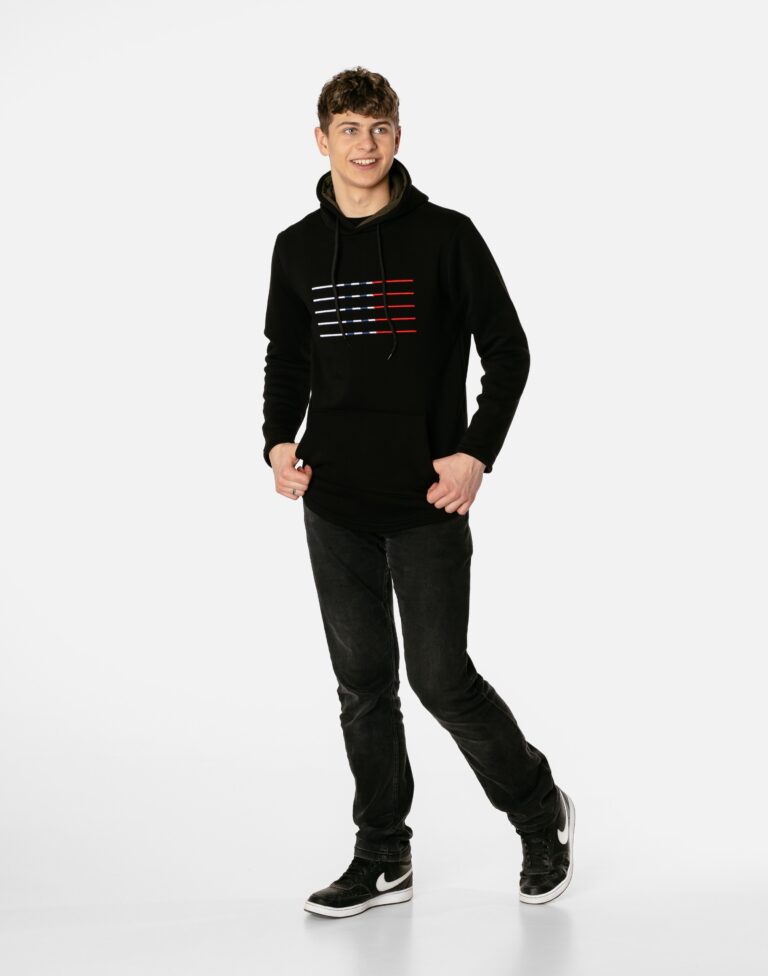 Sportowa Bluza Dresowa Męska z Kapturem 7701-1 XXL