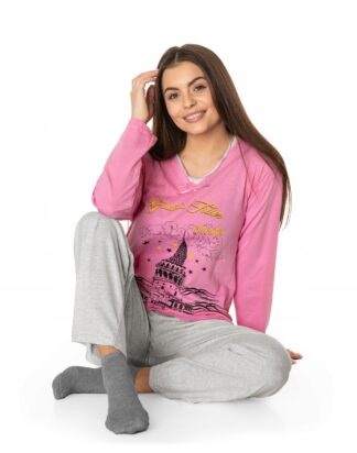 różowy/szary melanż