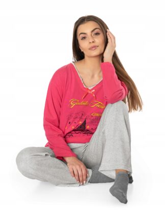 fuksja/szary melanż