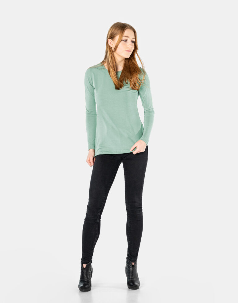 Bluzka Koszulka Damska Długim Rękawem 8056-19 M/L