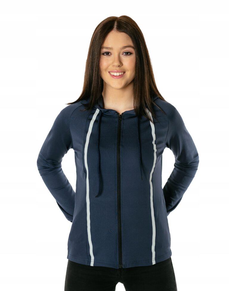 Cienka Bluza Sportowa Damska Rozpinana 20318-2 r L