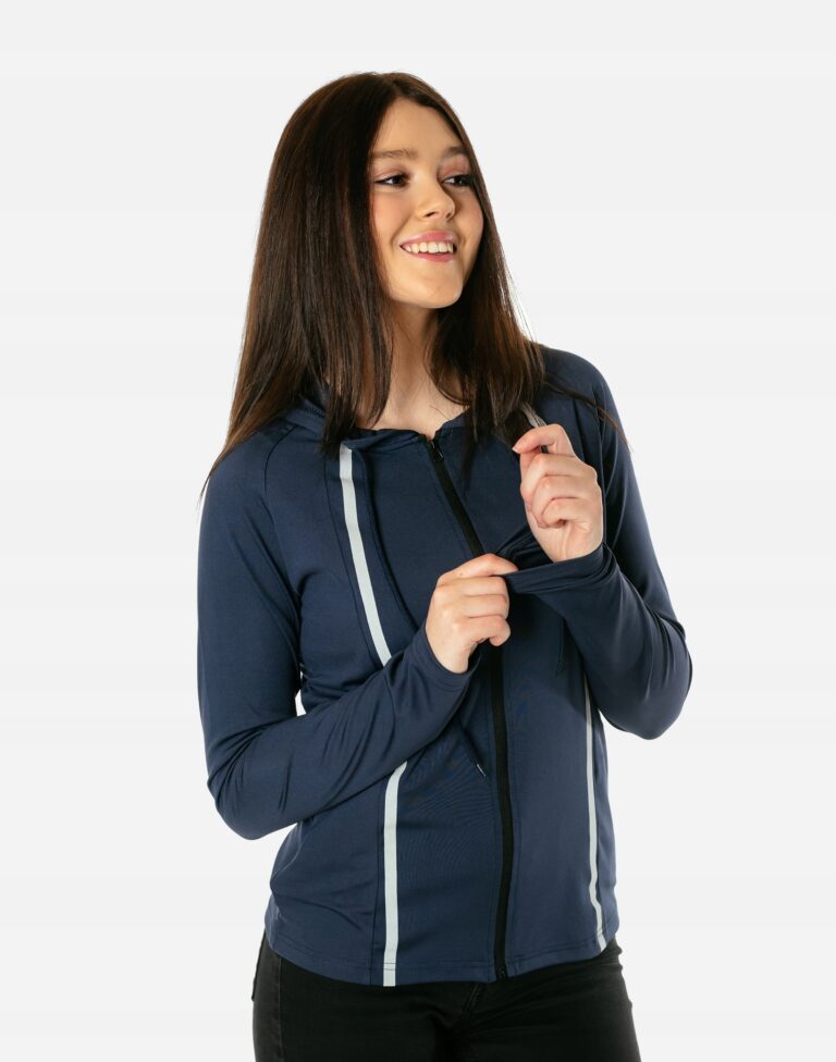 Cienka Bluza Sportowa Damska Rozpinana 20318-2 r L