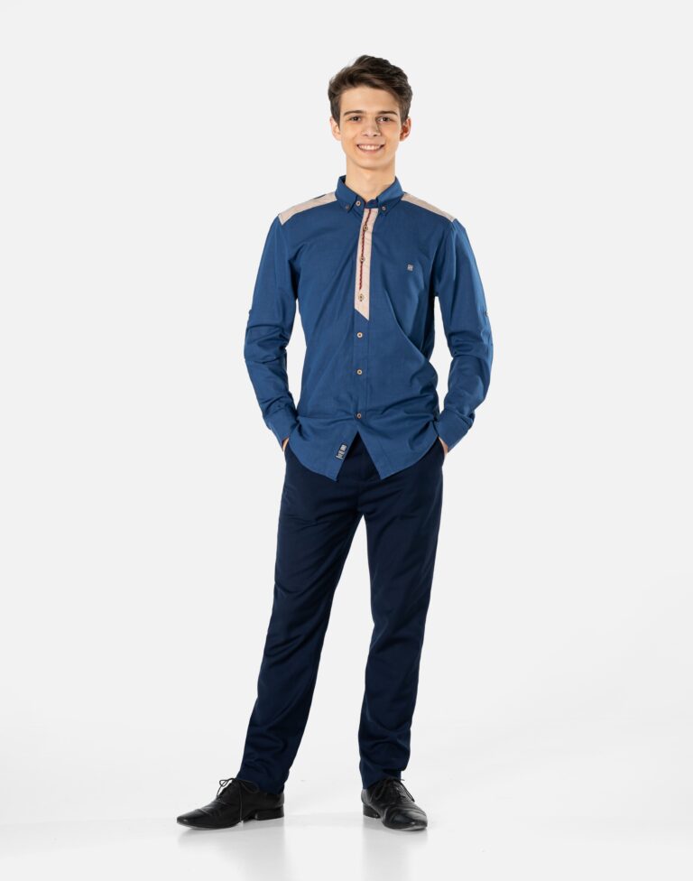 Koszula Męska Bawełniana z Długim Rękawem 1202-3 L