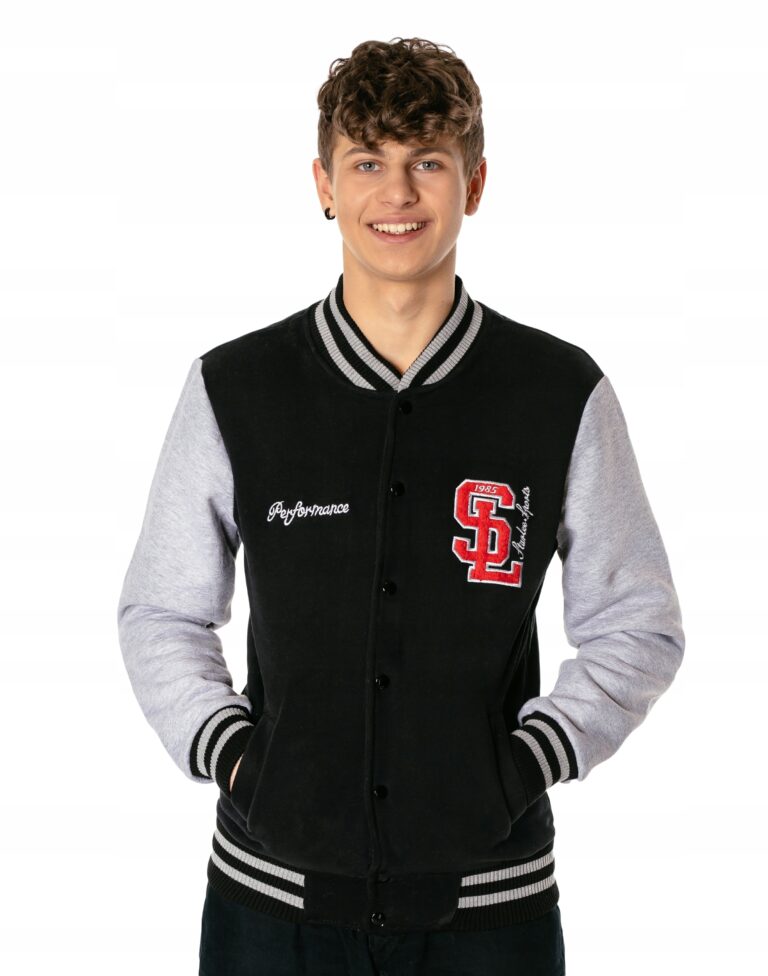 Sportowa Bluza Męska Bejsbolówka COLLEGE 6125-1 XL