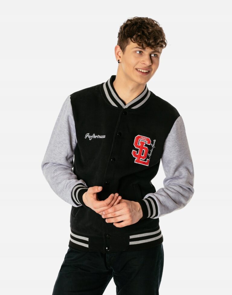 Sportowa Bluza Męska Bejsbolówka COLLEGE 6125-1 XL