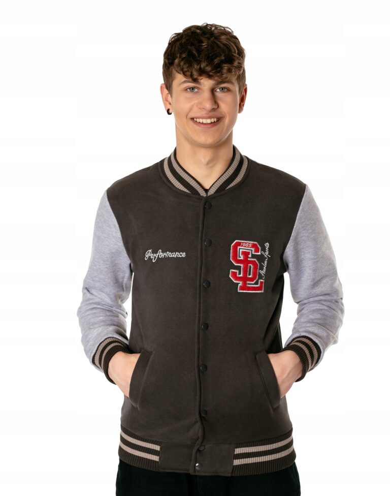 Sportowa Bluza Męska Bejsbolówka COLLEGE 6125-2 M