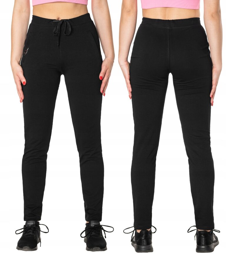 Sportowe Spodnie Dresowe Damskie Dresy 46978-1 r L