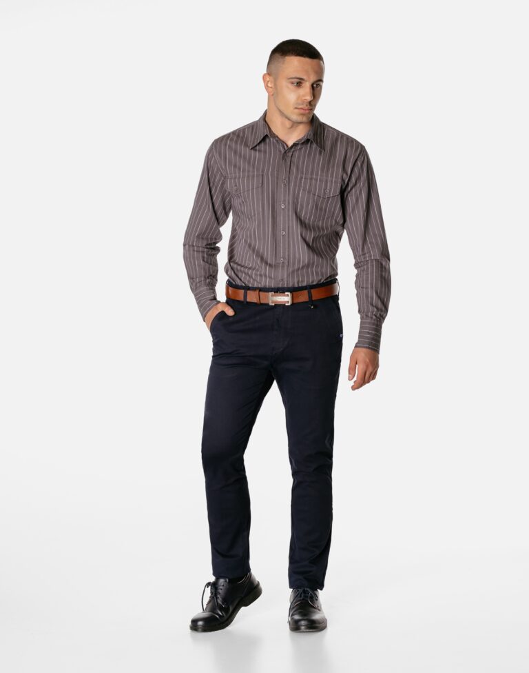 Eleganckie Spodnie Męskie CHINOSY pasek 101125 W33