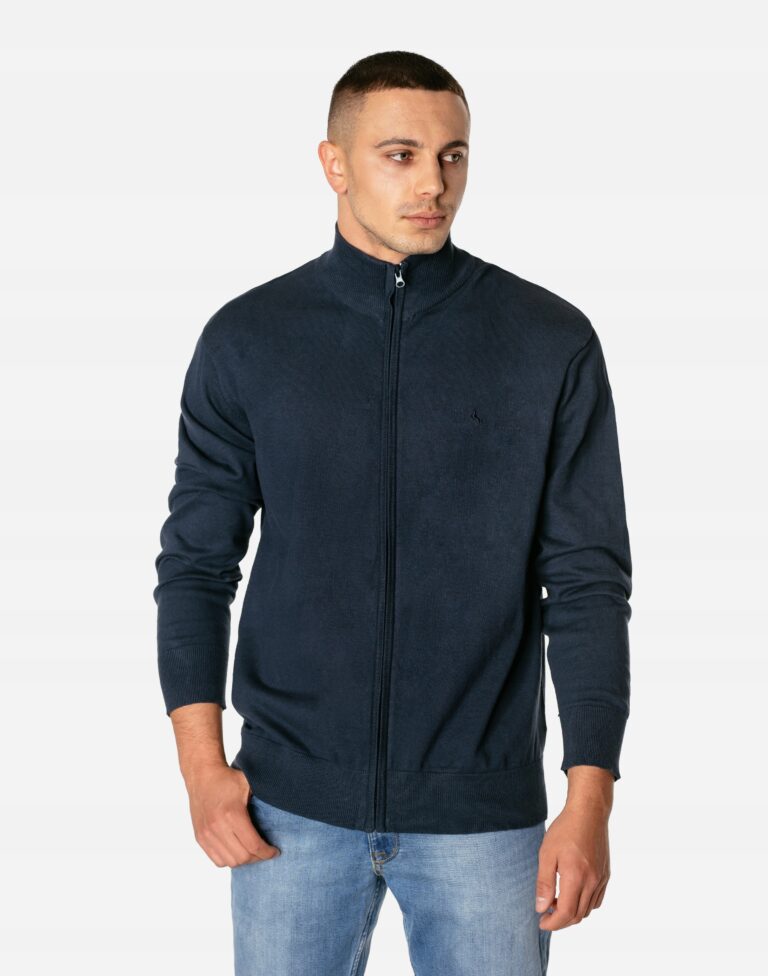Sweter Męski Rozpinany Półgolf Golf S3S C110 r XXL