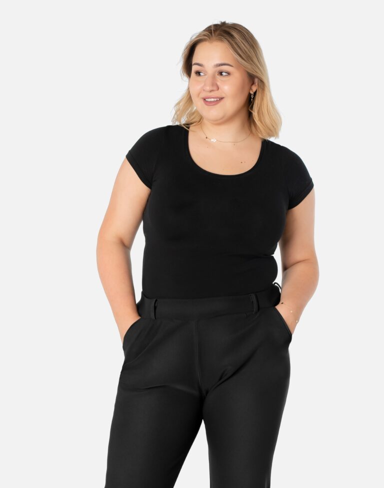 Eleganckie Ciepłe Ocieplane Spodnie Damskie Ocieplone Polarem 46115 r 4XL