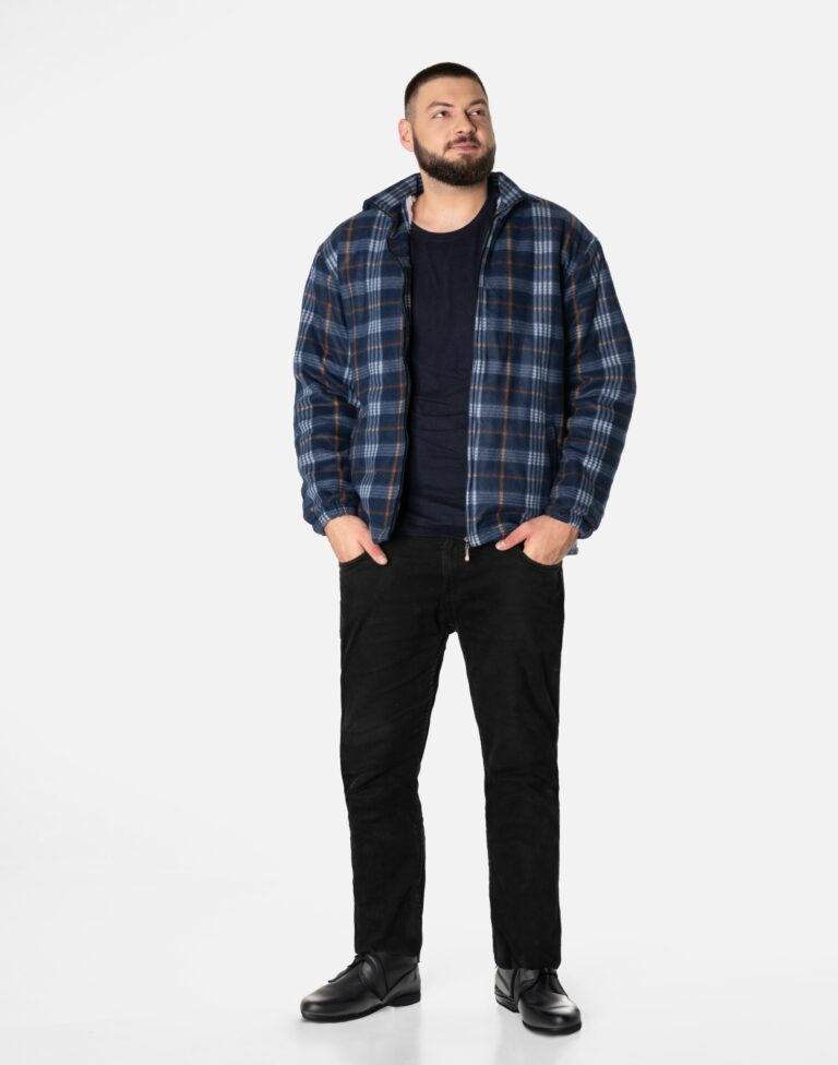 Ciepła Koszula Polarowa Męska Ocieplona Futerkiem Ocieplana Polar 221-8 4XL