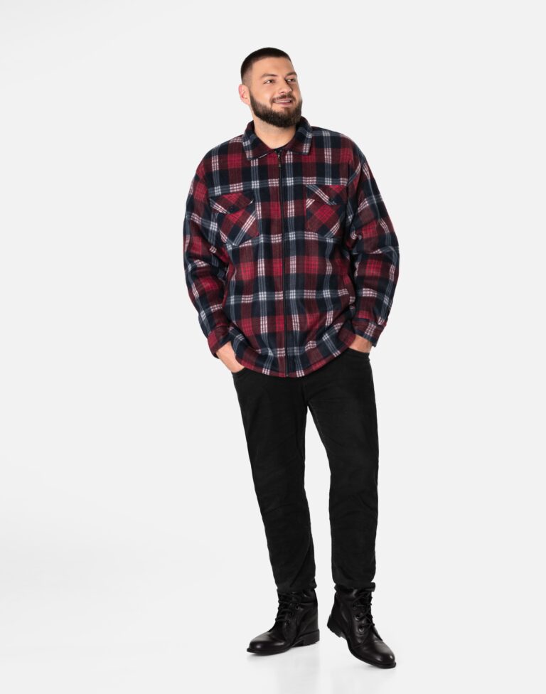 Ciepła Koszula Polarowa Męska Ocieplona Futerkiem Ciepły Polar 22097-2 9XL