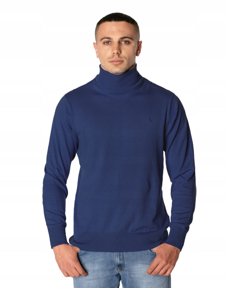 Elegancki Cienki Sweter Męski Golf Klasyczny Gładki 17 Kolorów ! S2S C53 XL