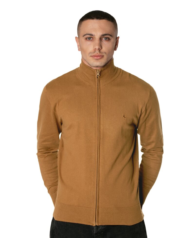 Elegancki Cienki Sweter Męski Rozsuwany na Zamek Półgolf Golf S3S C2 r M