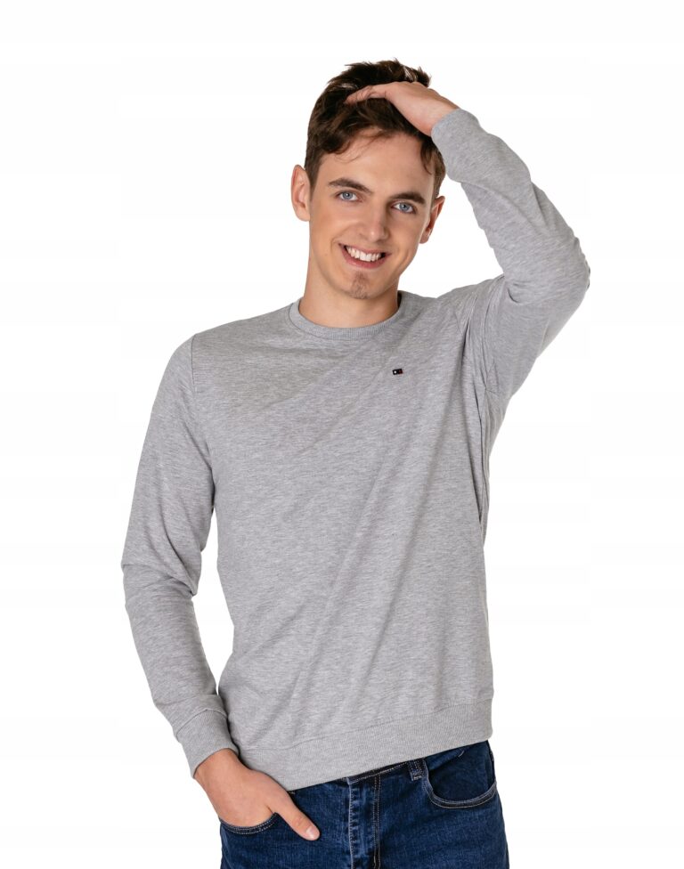 Duża Sportowa Bluza Dresowa Męska Bawełniana Koszulka Półgolf 267B-4 r 6XL