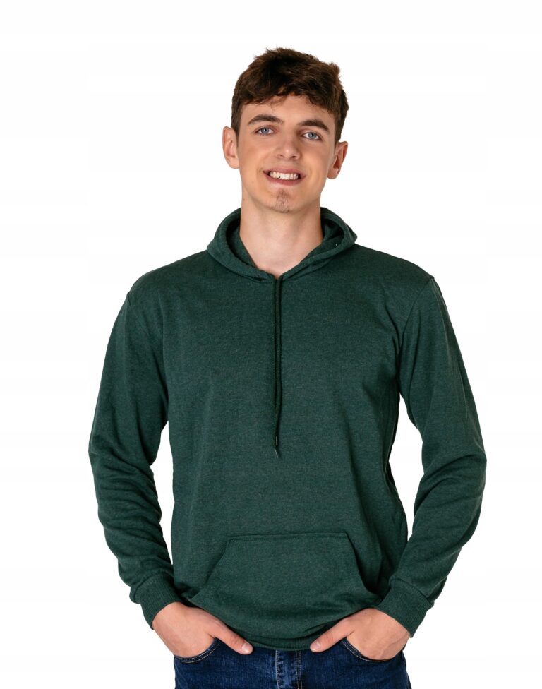 Sportowa Bluza Dresowa Męska Kangurka Bawełniana Dres z Kapturem 4379-5 r L