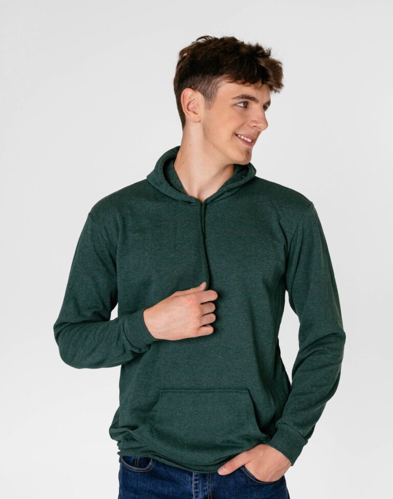 Sportowa Bluza Dresowa Męska Kangurka Bawełniana Dres z Kapturem 4379-5 r L