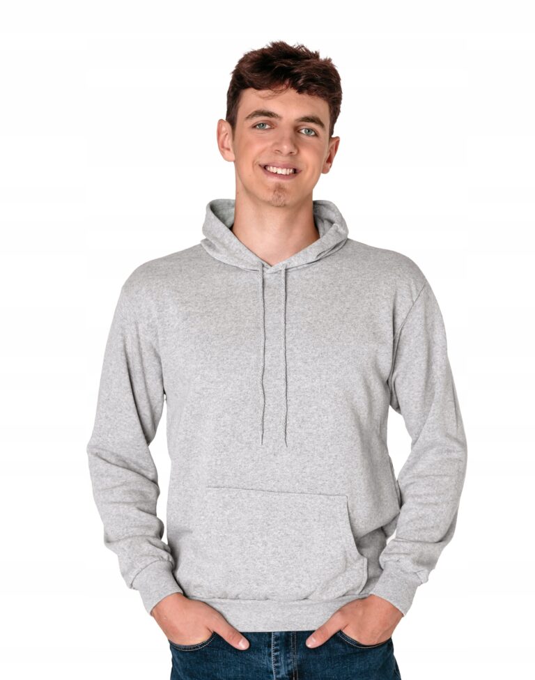 Sportowa Bluza Dresowa Męska Kangurka Bawełniana Dres z Kapturem 4379-3 XL