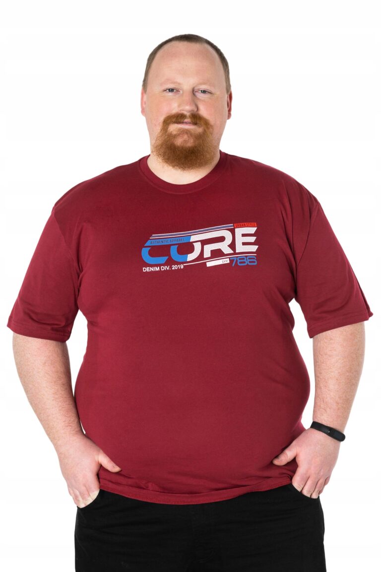 Duży Podkoszulek Koszulka T-shirt Męski 2560-8 4XL
