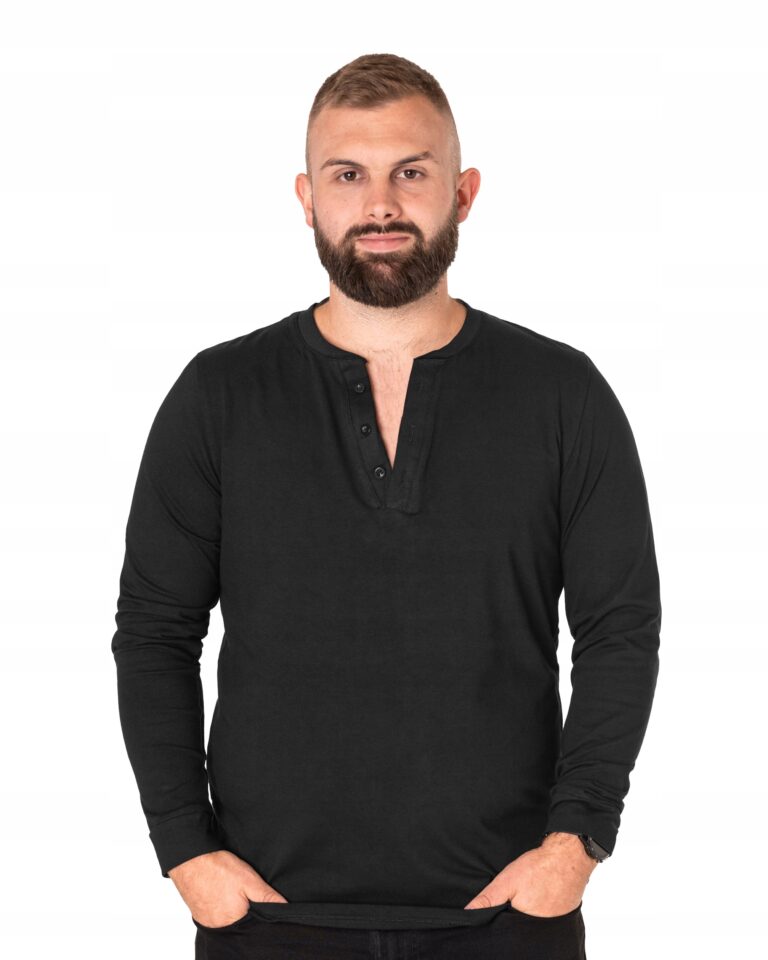 Koszulka Męska z Długim Rękawem Bluza Podkoszulek Długi Rękaw 1057-1 r 3XL