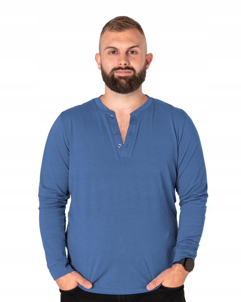 Koszulka Męska z Długim Rękawem Bluza Podkoszulek Długi Rękaw 1057-2 r 6XL