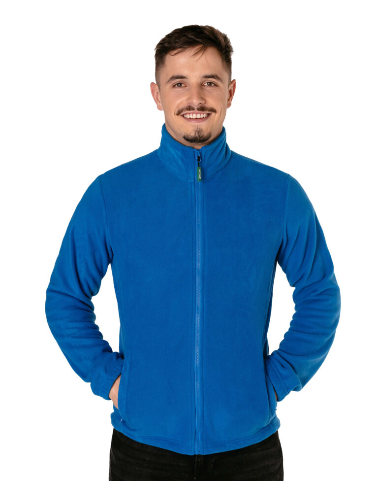 Ciepła Bluza Polarowa Męska Rozsuwana Polar Męski Rozpinany BARY L niebiesk