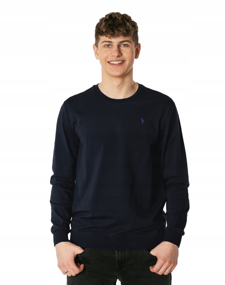 Duża Bluza Koszulka Męska 100% Bawełniana Podkoszulek Długi Rękaw K17-4 3XL