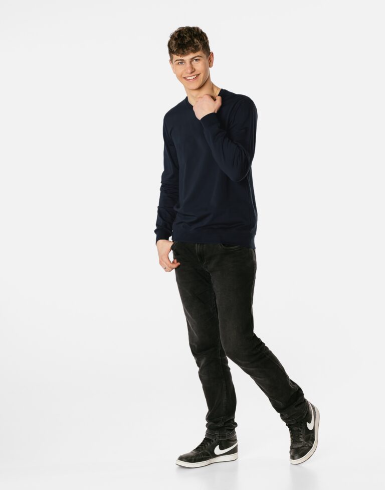 Duża Bluza Koszulka Męska 100% Bawełniana Podkoszulek Długi Rękaw K17-4 3XL