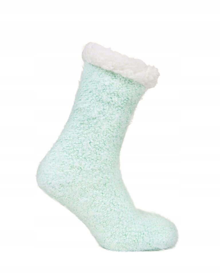 Grube Ciepłe Skarpetki Ocieplane Skarpety z Futerka Damskie PWB10-6 39-42