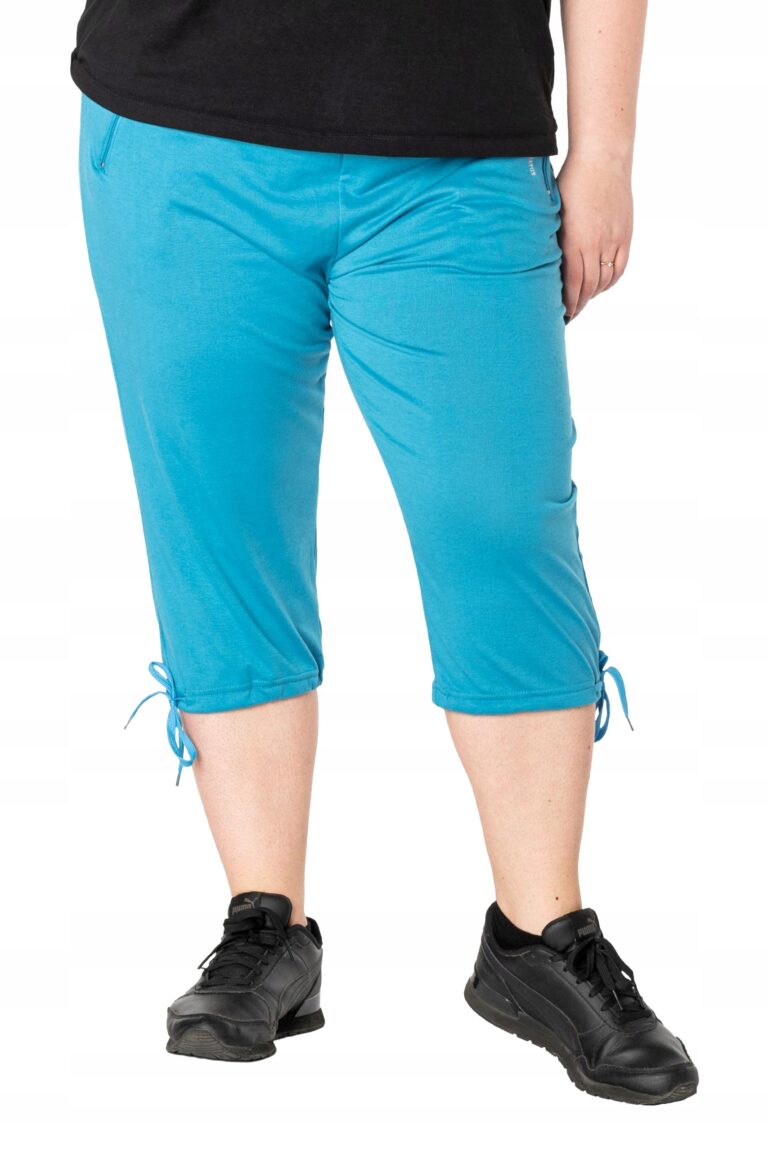 Duże Krótkie Spodnie Spodenki Damskie Rybaczki Capri Bawełniane 839-11 5XL