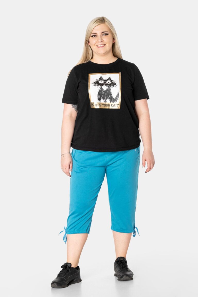 Duże Krótkie Spodnie Spodenki Damskie Rybaczki Capri Bawełniane 839-11 5XL