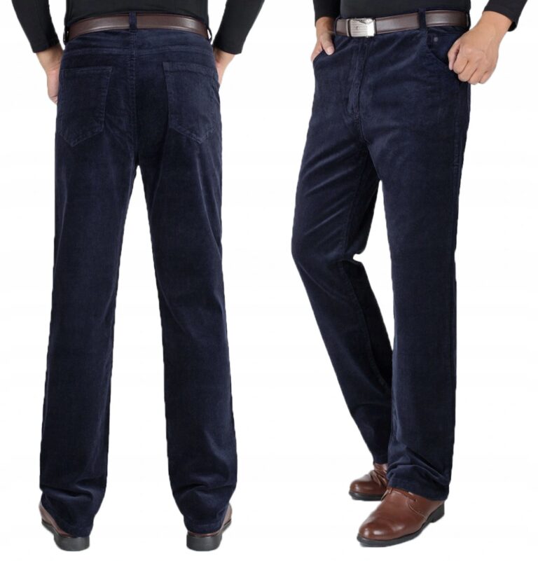 Spodnie Sztruksowe Męskie TANER 106 cm/36 granatow