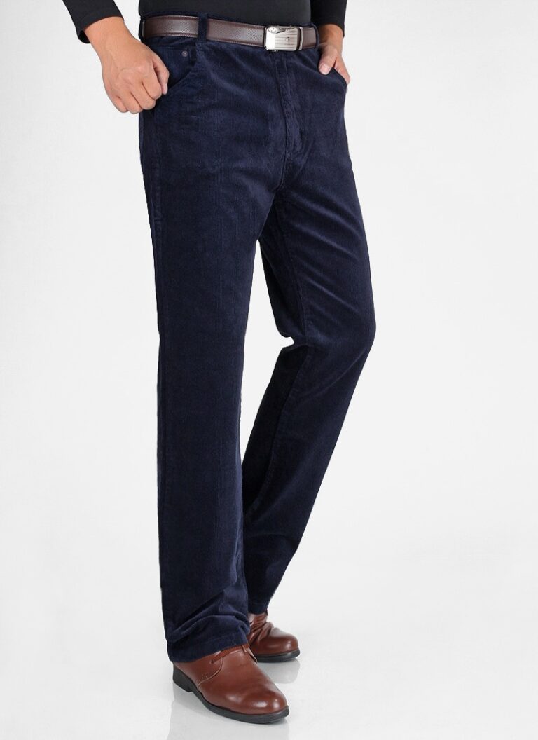 Spodnie Sztruksowe Męskie TANER 106 cm/36 granatow