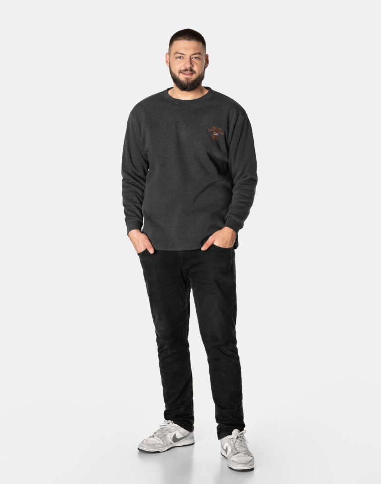 Duża Ciepła Bluza Dresowa Męska Bawełniana Sportowa Ocieplana 2312-04 r 7XL