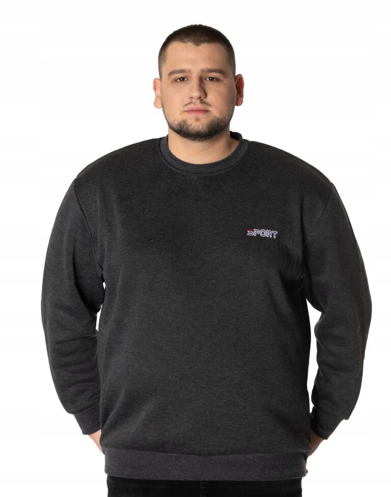 Duża Ciepła Ocieplana Bluza Dresowa Męska Ocieplona Mikro Polar 76905-3 4XL