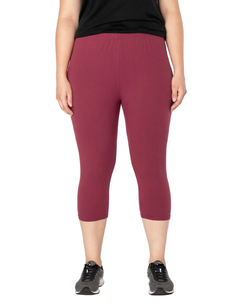 Duże Leginsy Getry 3/4 Damskie Spodnie Legginsy z Włókna Bambusa 733-2 9XL