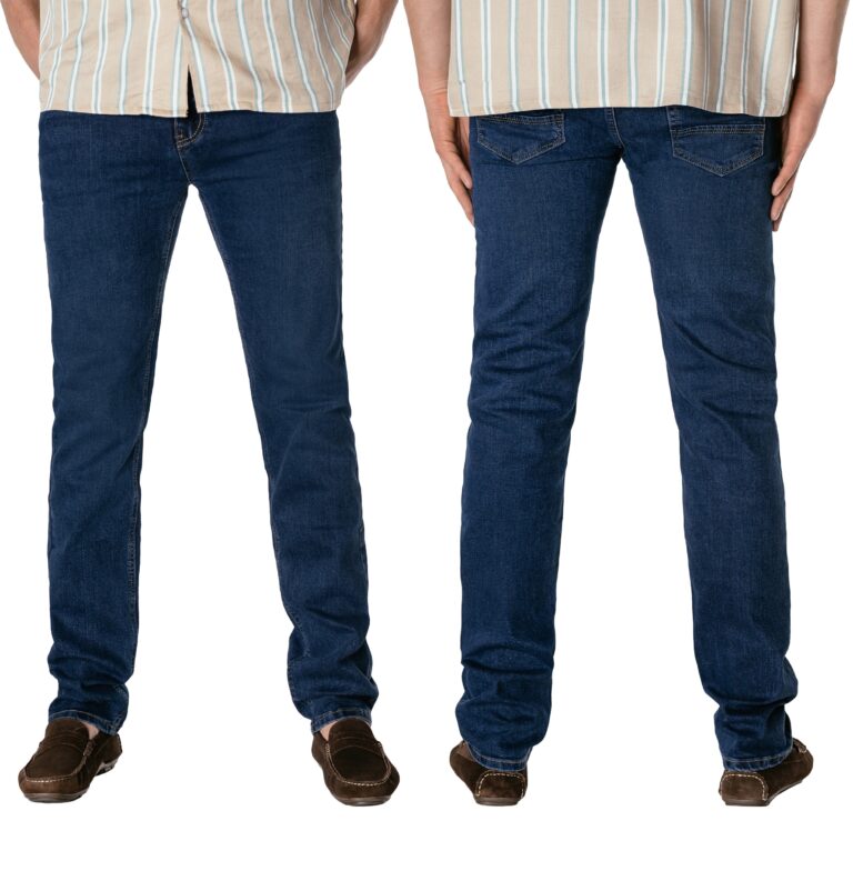 Spodnie Jeansowe Męskie Jeansy Texsasy Dżinsy Proste Granatowe 5618 W40 L32