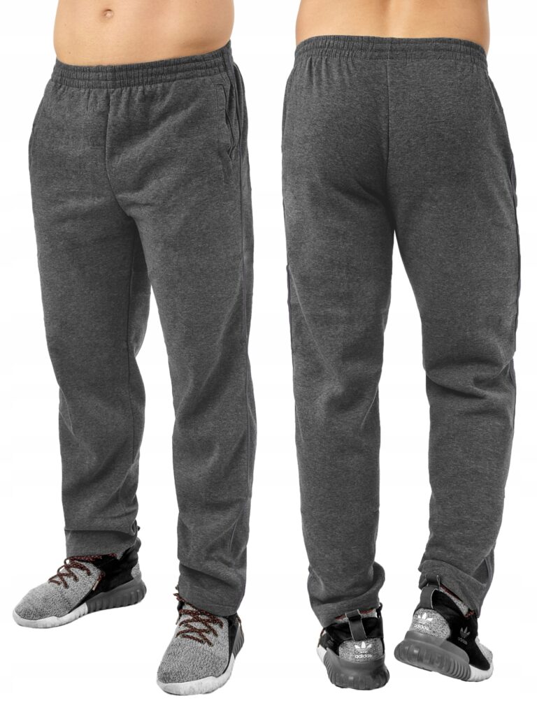 Ciepłe Spodnie Dresowe Męskie Ocieplane Dresy Ocieplone Polar 3815-01 r 4XL