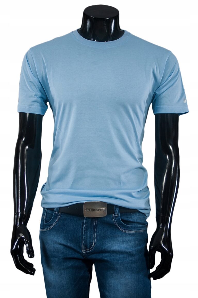 Podkoszulek T-shirt Koszulka Męska 100% Bawełna Tshirt RENOX 1030 XL niebie