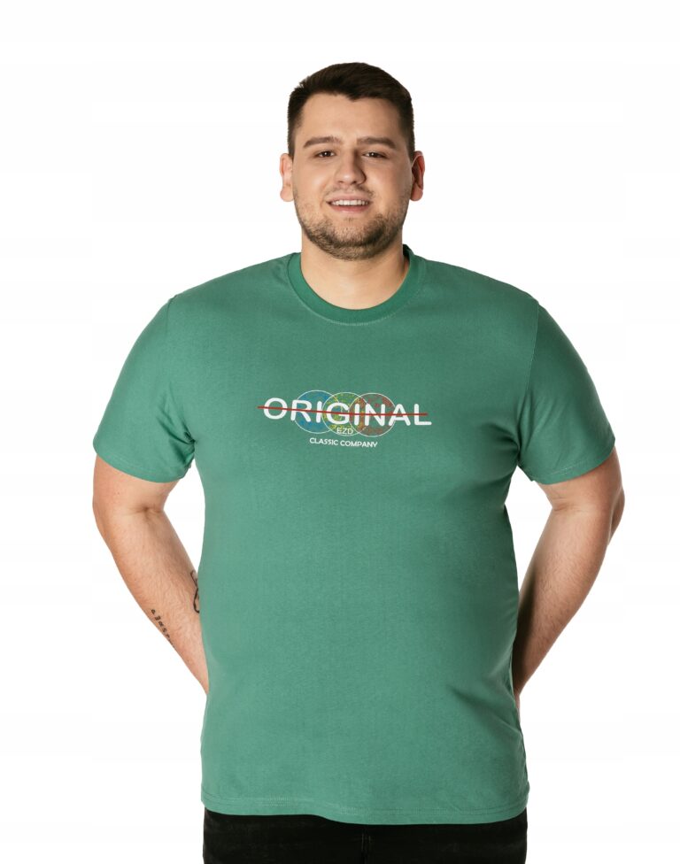 Duży Podkoszulek Koszulka Tshirt Męski Bawełniany Duże Rozmiary 965-08 4XL