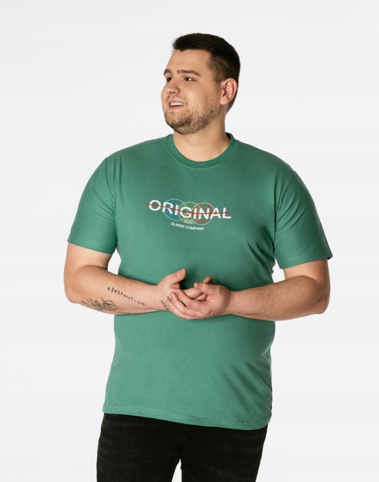 Duży Podkoszulek Koszulka Tshirt Męski Bawełniany Duże Rozmiary 965-08 4XL